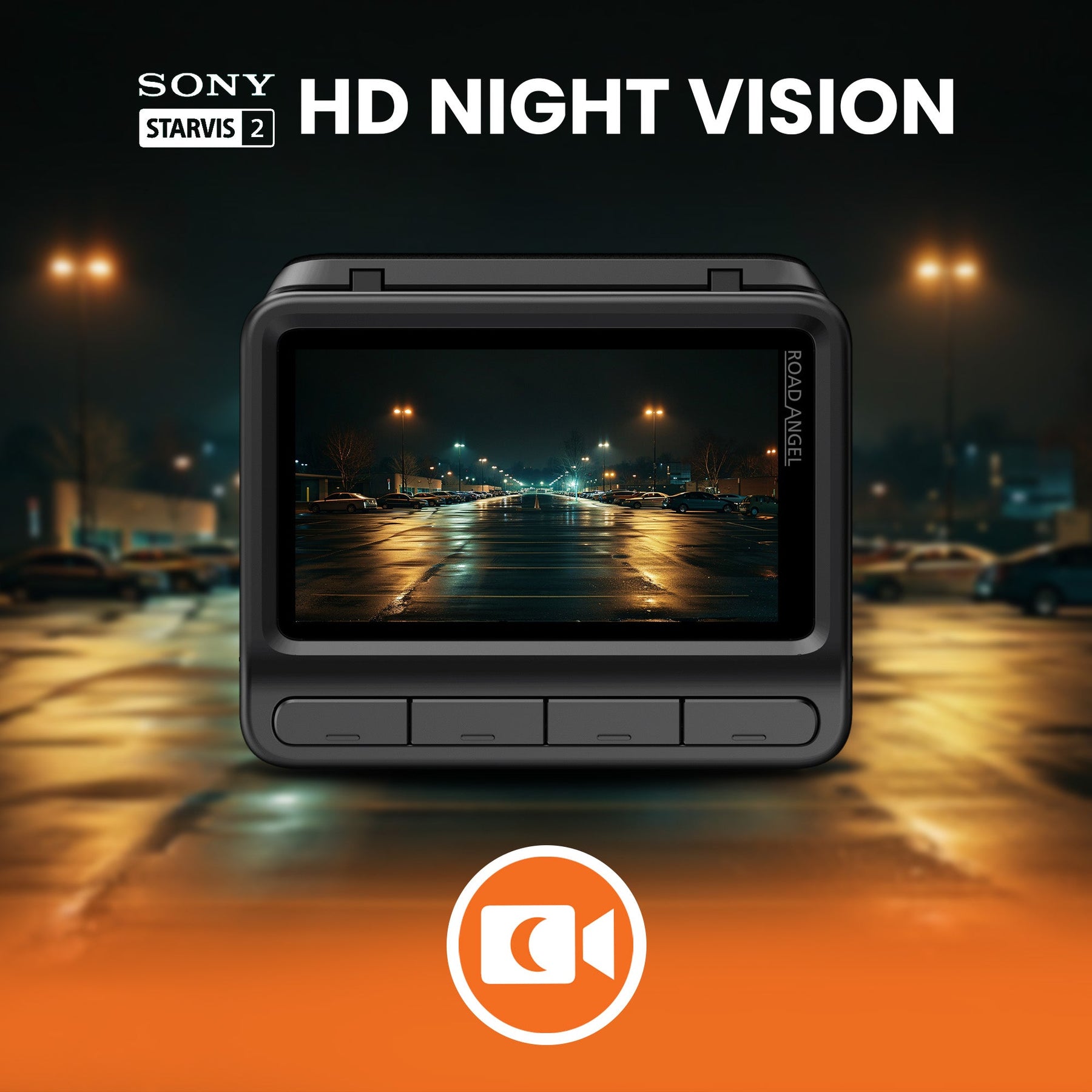Ferrari - Road Angel Halo Elite 4K (2160p) & 1K (1080p) Dual Dash Cam With Sony Starvis 2 Enhanced Night Vision Video Technology!- With 256GB SD Card & Hardwiring Kit Bundle