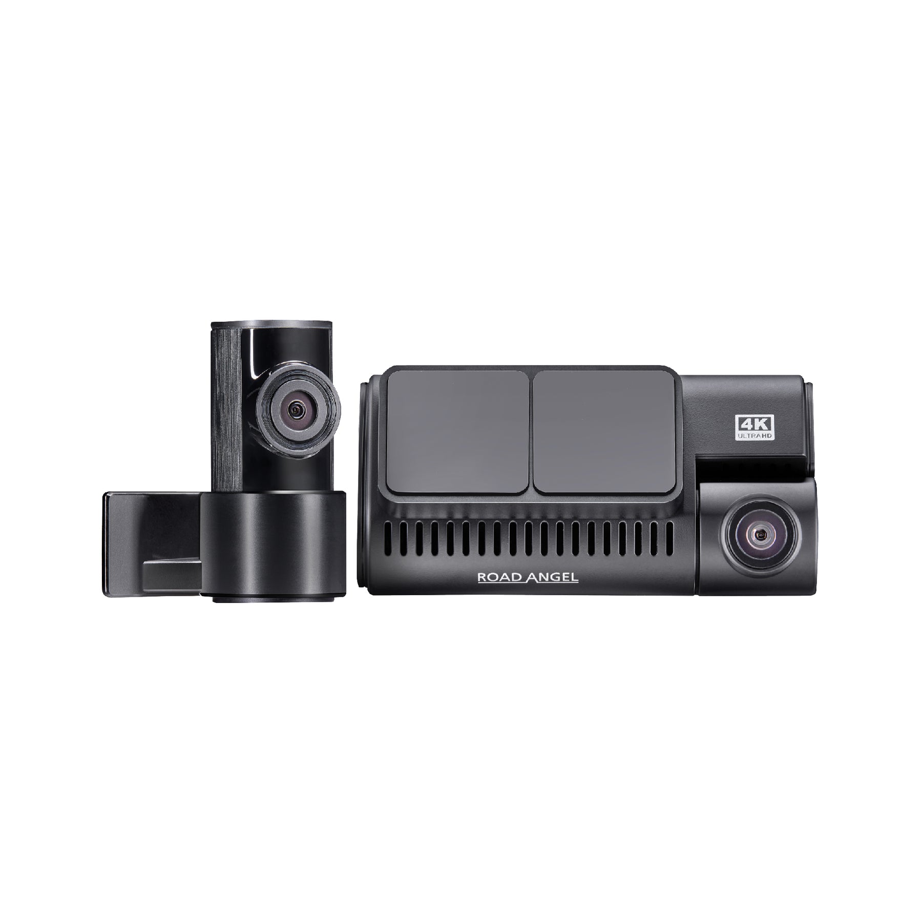 Clear - Road Angel Halo Ultima 4K Dual Dash Cam With 128GB SD Card And Hardwiring Kit