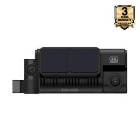 Clear - Road Angel Halo Ultima 4K Dual Dash Cam With 128GB SD Card And Hardwiring Kit