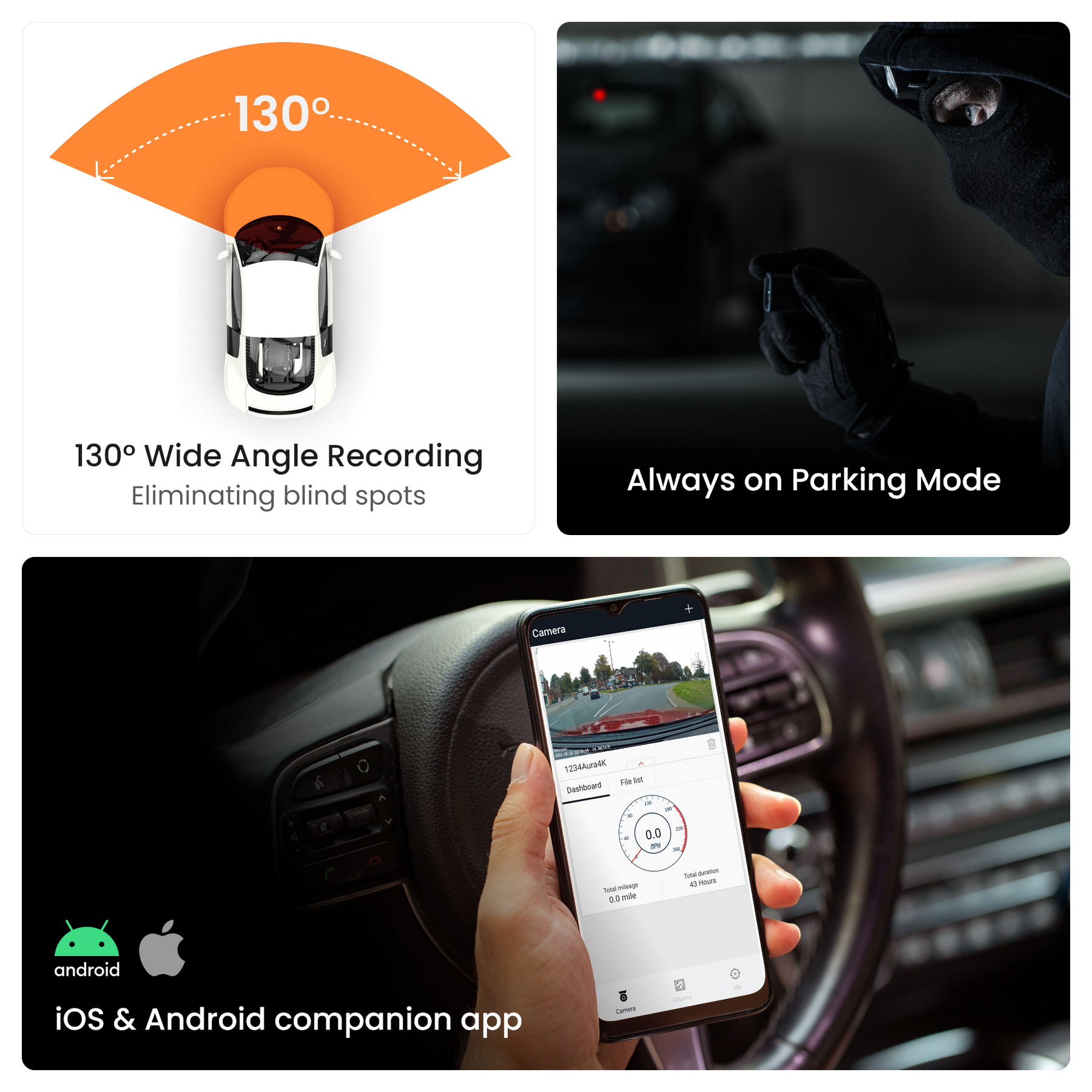 New - Road Angel Halo Go 2 1296p Full HD Compact Dash Cam (USB-C)